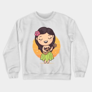 Hula Girl Crewneck Sweatshirt